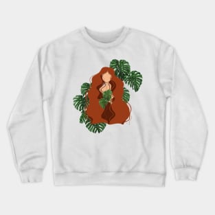 Plant lady abstract illustration 6 Crewneck Sweatshirt